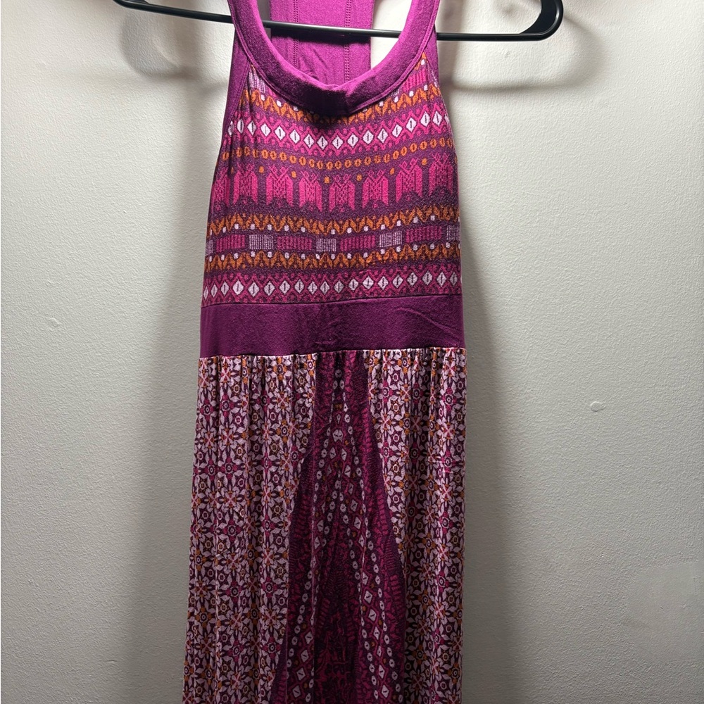 Athleta Pink and Purple Halter Sundress